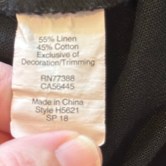 J. Crew Shorts Women Med Black Linen Blend Pom Pom Trim Coastal Preppy Summer - Picture 5 of 8